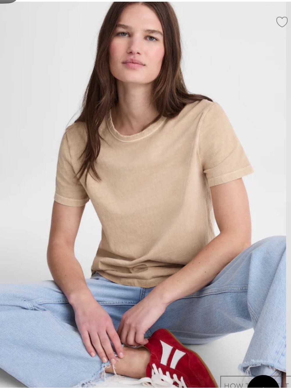 Madewell The Perfect Crewneck Tee in Allday Jersey - Studio Beige
